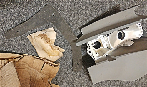 1968 Chevelle POST Model Rear Quarter Panel Tail Light Extension, Left Hand GM NOS, Angle 3