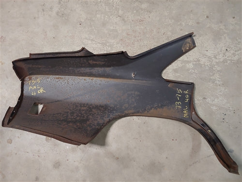 1974 - 1977 Chevy Chevelle Malibu Quarter Panel, Left Hand GM NOS 4 Door, Angle 5