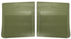 NOS Chevrolet Rear Contour Rubber Floor Mats, GM # 993671 Green, Angle 2