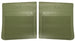 NOS Chevrolet Rear Contour Rubber Floor Mats, GM # 993671 Green, Angle 2