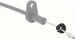 1968 - 1981 Accelerator Throttle Cable Retainer Clip at Pedal, Angle 2