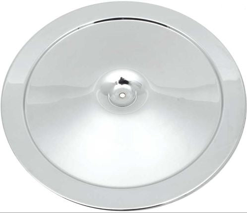 Chevelle and Nova Factory Correct Chrome Air Cleaner Cover Lid with Silk Screened Service Instructions, Curved Design
