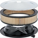 Open Element Air Cleaner Kit with Curved Service Instructions Chrome Lid, Base, and Filter