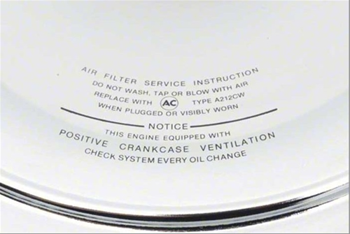 Open Element Air Cleaner Kit with Curved Service Instructions Chrome Lid, Base, and Filter, Angle 2