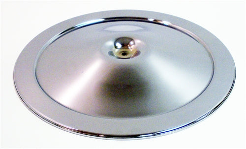 1970 - 1972 Factory Correct Chrome Air Cleaner Cover Lid with Silk Screened Service Instructions, Square Design