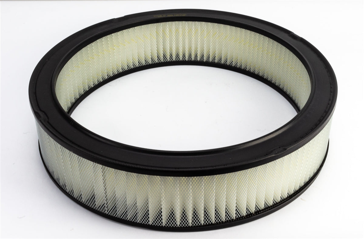1970 - 1972 Nova Air Cleaner Element Filter Kit, Dual Snorkel, Black Lid, Angle 5