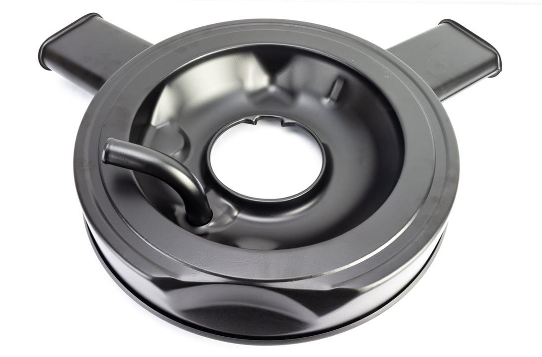 1970 - 1972 Nova Air Cleaner Element Filter Kit, Dual Snorkel, Black Lid, Angle 6