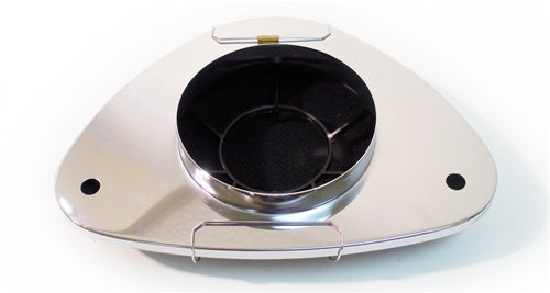 Open Screen Triangular Fresh Air Style Chrome Air Cleaner, Angle 2