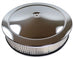 Replacement Style Chrome Air Cleaner Breather Assembly with Drop Base, 14 Inch