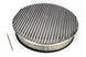 Air Cleaner Assembly, Round Open Element, POLISHED ALUMINIUM Finned Classic Ribbed Design