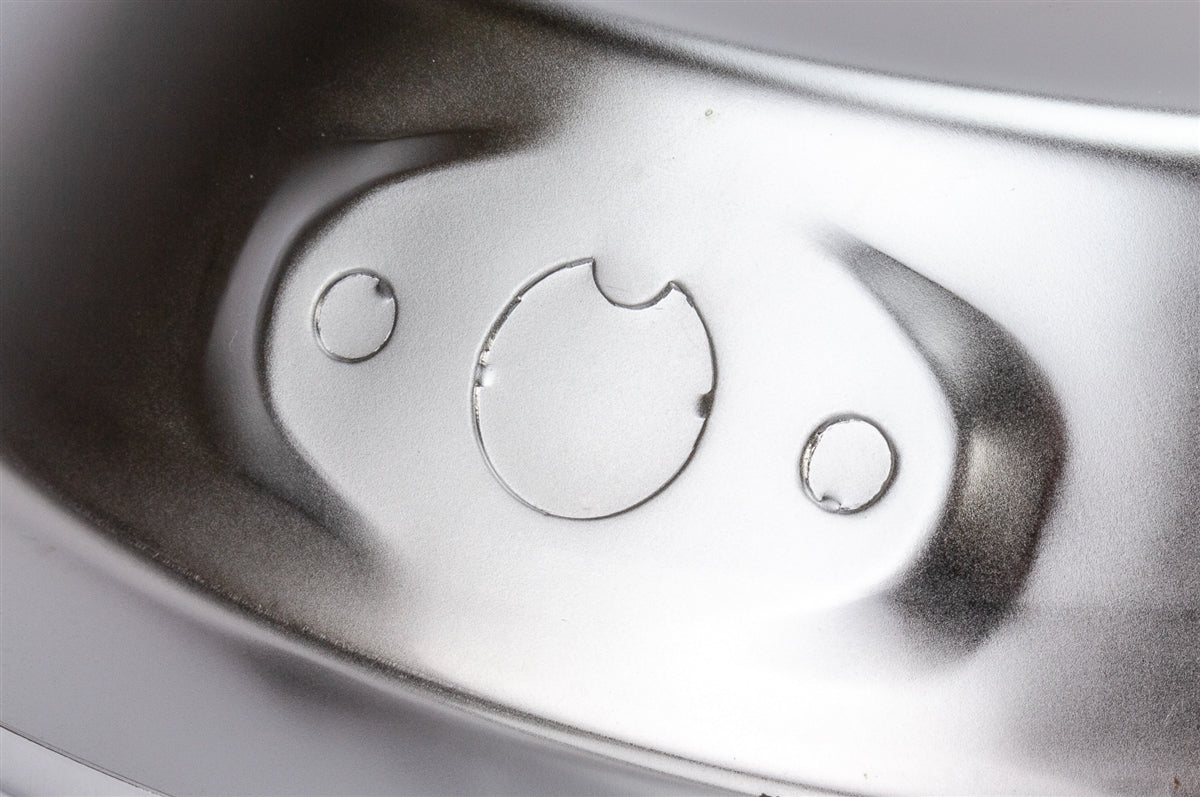 Air Cleaner Assembly, Round Open Element, POLISHED ALUMINIUM Finned Classic Ribbed Design, Angle 5