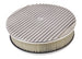 Air Cleaner Assembly, Round Open Element, POLISHED ALUMINIUM Finned Classic Ribbed Design, Angle 6