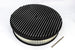 Air Cleaner Assembly, Round Open Element, BLACK ALUMINIUM Finned Classic Ribbed Design