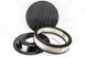 Air Cleaner Assembly, Round Open Element, BLACK ALUMINIUM Finned Classic Ribbed Design, Angle 2