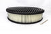 Air Cleaner Assembly, Round Open Element, BLACK ALUMINIUM Finned Classic Ribbed Design, Angle 3