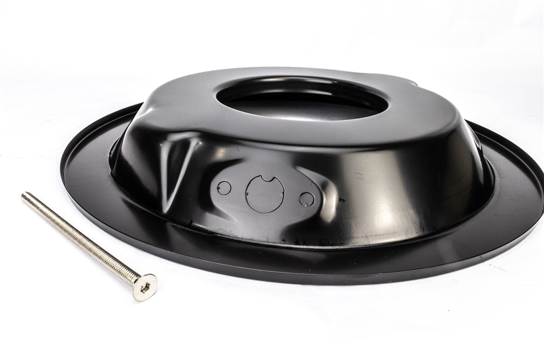 Air Cleaner Assembly, Round Open Element, BLACK ALUMINIUM Finned Classic Ribbed Design, Angle 4
