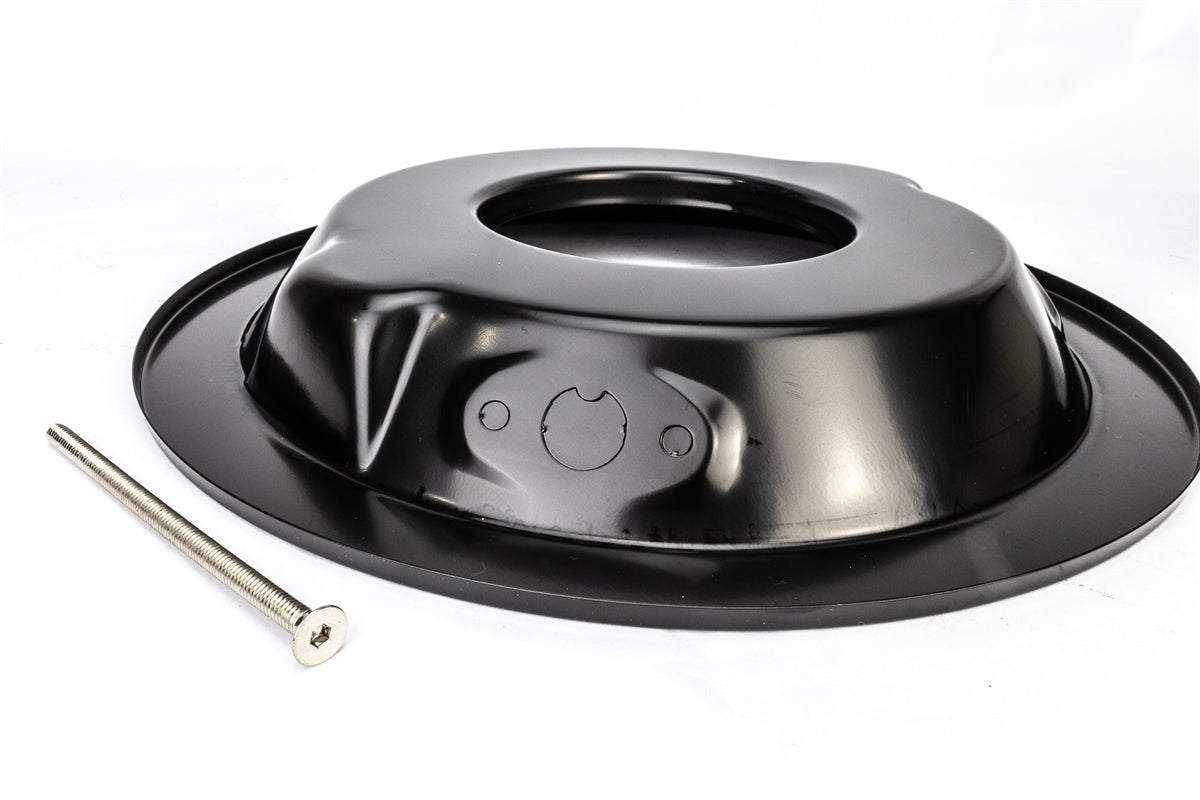 Air Cleaner Assembly, Round Open Element, BLACK ALUMINIUM Finned Classic Ribbed Design, Angle 4