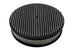 Air Cleaner Assembly, Round Open Element, BLACK ALUMINIUM Finned Classic Ribbed Design, Angle 6