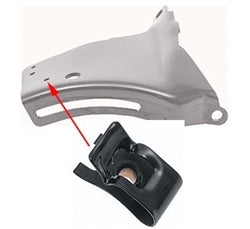1966 - 1972 Chevelle / Nova Battery Cable Retainer Clip with Attached Rivet, Angle 2