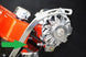 1967 - 1968 Chevelle and Nova Lower Alternator Adapter Bracket, Small Block with Headers, Chrome, Angle 4