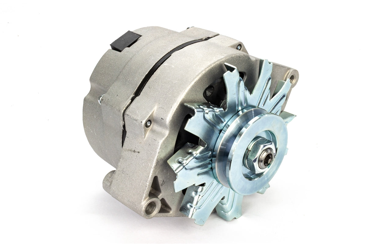 Custom Chevy Natural Finish Alternator, 100 Amp, 1 Wire or 3 Wire