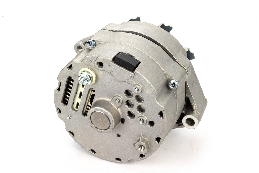 Custom Chevy Natural Finish Alternator, 100 Amp, 1 Wire or 3 Wire, Angle 2