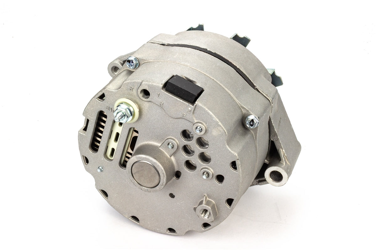 Custom Chevy Natural Finish Alternator, 100 Amp, 1 Wire or 3 Wire, Angle 2