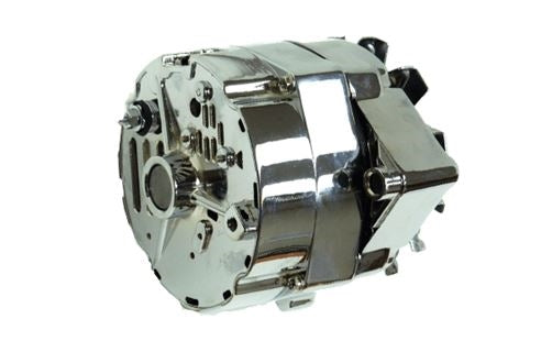 CHROME PLATED Alternator, 100 Amp, 1 Wire, Angle 2