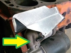 1964 - 1972 Starter Solenoid Heat Shield Retaining Nut, Slotted, Angle 2