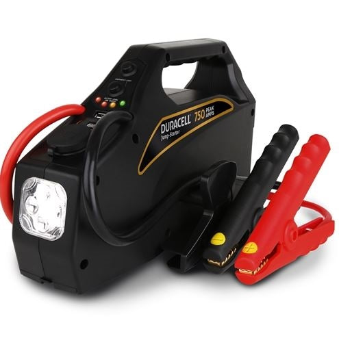 The Duracell 750 Peak Amp Portable Power Jump Starter with USB Charging, Angle 2