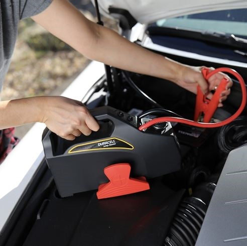 The Duracell 750 Peak Amp Portable Power Jump Starter with USB Charging, Angle 3