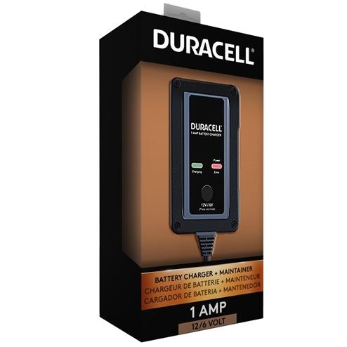 Duracell 1 Amp Battery Maintainer Trickle Charger, Angle 2