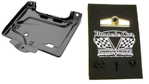 1967 Chevelle Battery Tray Kit: Tray, Bolts, Mat, Bracket, and Bracket Bolt