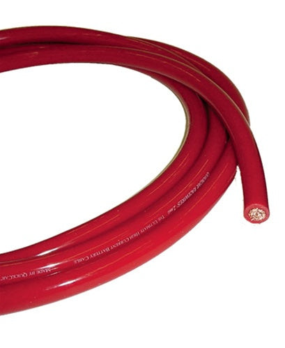 Chevelle or Nova Custom Length Red POSITIVE 2 Gauge Battery Cable, Sold by the Foot