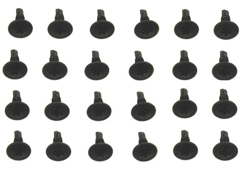 Roof Rail Weatherstripping Channels Screw Kit, 24 Pieces