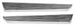1966 Chevelle SS Rocker Panel Molding Quarter Extensions, Pair w/ Clips
