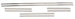 1968 Chevelle Super Sport Lower Body Side Chrome Molding Set, Angle 2