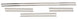 1968 Chevelle Super Sport Lower Body Side Chrome Molding Set, Angle 2