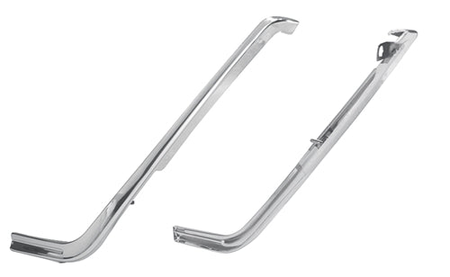 1968 Chevelle Front Fender Edge Eyebrow Chrome Trim Moldings, Pair, Angle 2
