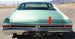1968 Chevelle Rear Body Tail Light Panel UPPER Molding with Clips, Angle 3