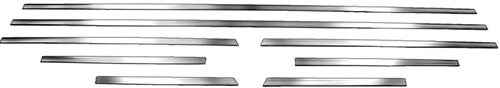 1969 Chevelle Malibu Lower Body Side Chrome Molding Trim Kit, 8 Piece Set, Angle 2