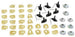 1969 Chevelle Malibu Lower Body Side Chrome Molding Trim Kit, 8 Piece Set, Angle 4