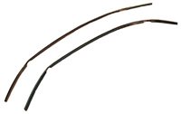 1966 - 1967 Chevelle Door Edge Guard Chrome Trim Moldings, Pair