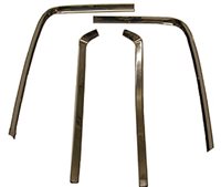 1966 - 1967 Chevelle Rear Window Chrome Moldings, 4 Piece Set