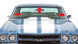 1968 - 1972 Chevelle Coupe Front Windshield Chrome Moldings, 3 Piece Set, Angle 2