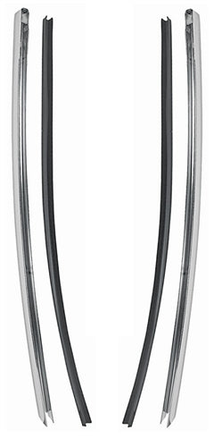 1968 Chevelle Vertical Quarter Window Chrome Molding Set