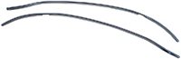 1970 - 1972 Chevelle Door Edge Guard Chrome Trim Moldings, Pair