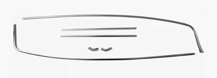 1970 - 1972 Chevelle Roof Drip Rail Chrome Trim Moldings, Set, Angle 2
