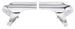 1966 - 1967 Chevelle Convertible Header Chrome Trim End Caps, Pair