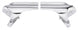1966 - 1967 Chevelle Convertible Header Chrome Trim End Caps, Pair